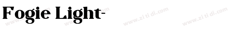 Fogie Light字体转换